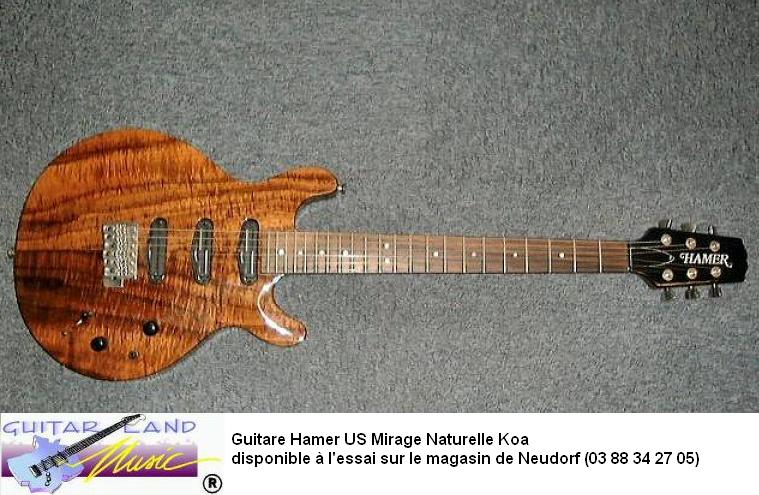 Guitare Hamer US Mirage Naturelle Koa